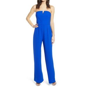WAYF Jumpsuit with Notched Neckline and Removable Straps